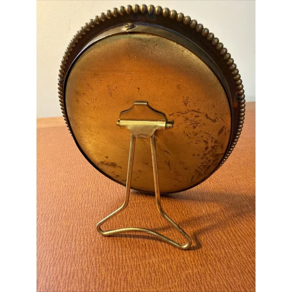 Antique Oval Bronze Photo Frame With Convex Bubble Glass 4